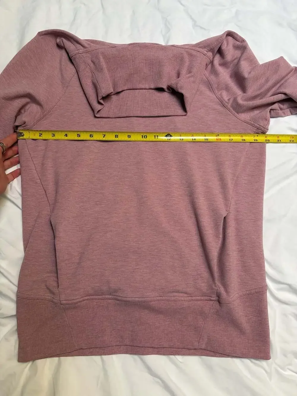 Lululemon Cowl Neck Pullover Sweatshirt Pink Heathered